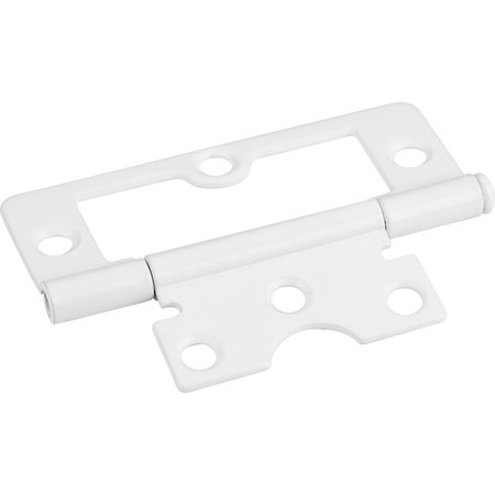 HARDWARE RESOURCES Bright White 3" Swaged Loose Pin Non-Mortise Hinge with 6 Holes 9802BWH